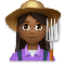 Woman Farmer- Medium-Dark Skin Tone emoji on LG